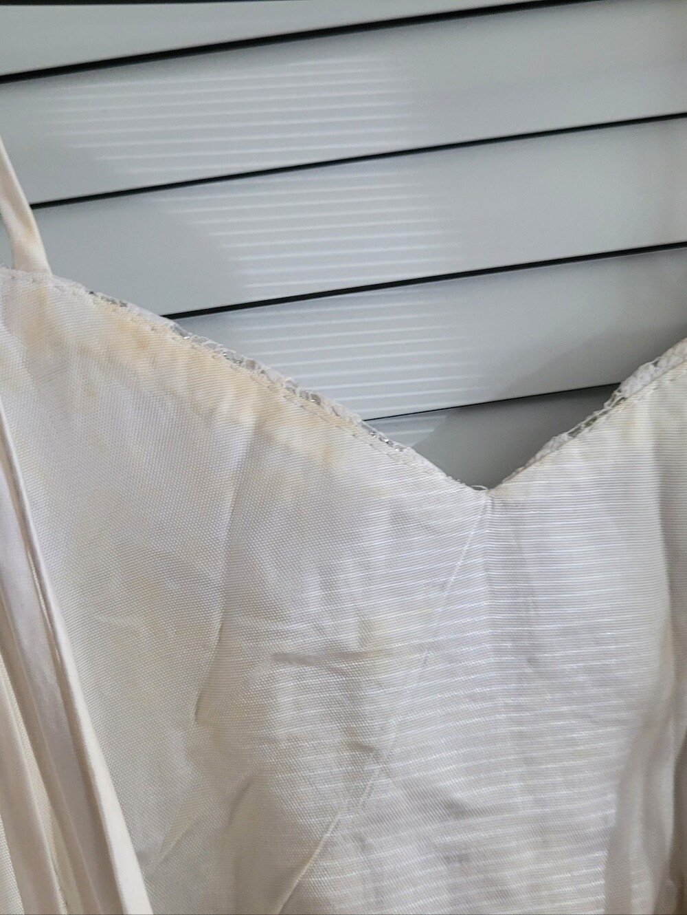 Vintage Green Chiffon Dress with Ivory Lace Bodice Size Small - Picture 10 of 12